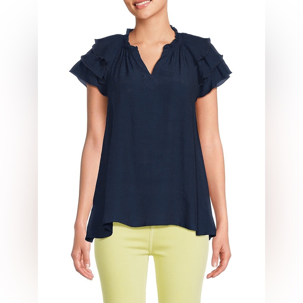 Nanette Lepore Triple Tier Sleeve Blouse